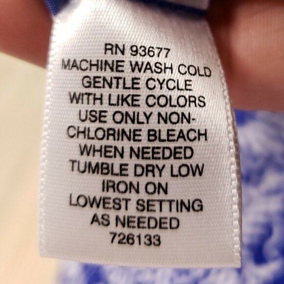 Liz Claiborne Womens Blue White Sleeveless Tunic With Belt Medium. - Picture 8 of 8